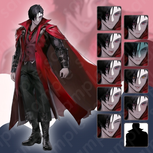 【立ち絵素材】ファンタジー系・人外・魔族_6人セット・全身表情10種+α