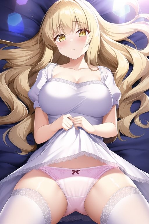 金髪女子の下着イラスト集