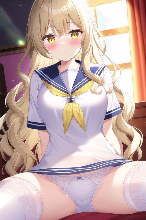 金髪女子の下着イラスト集