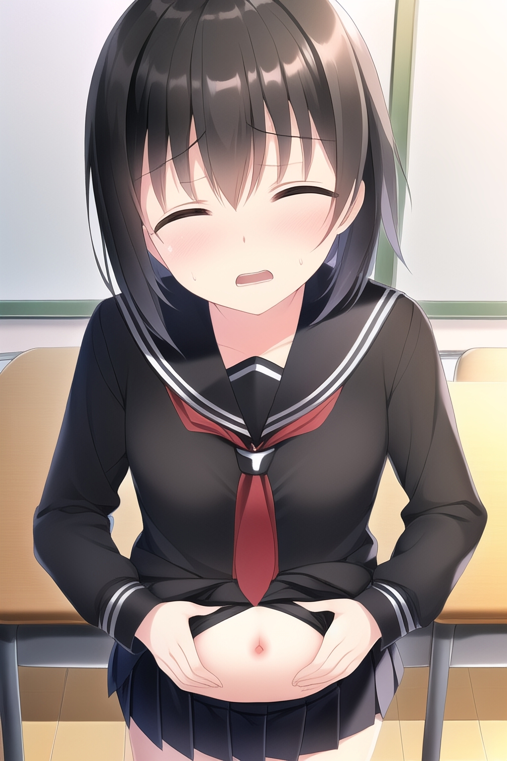 孕ませられた女子学生と変化する体