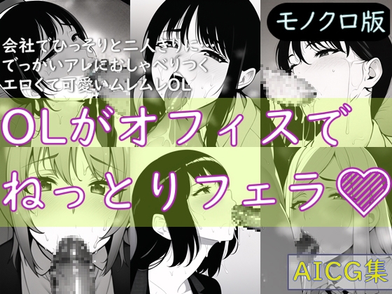 OLがオフィスでねっとりフェラ(モノクロ版)