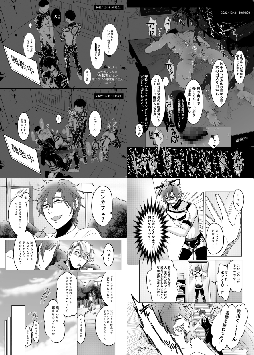 ボンデージ服男・男合同誌