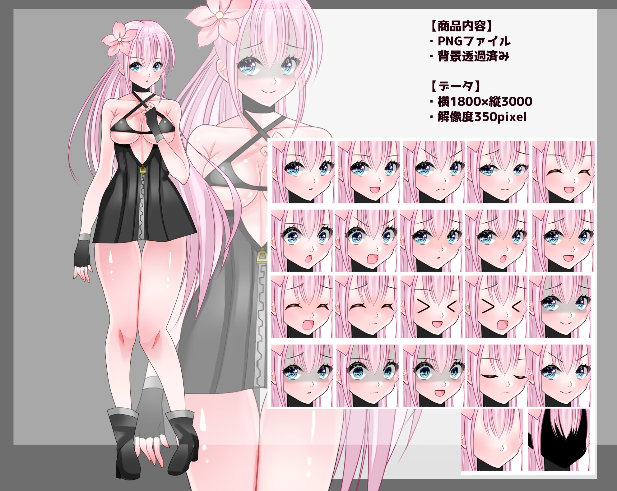 全身立ち絵素材・ファンタジー衣装021《エージェント・スパイ》