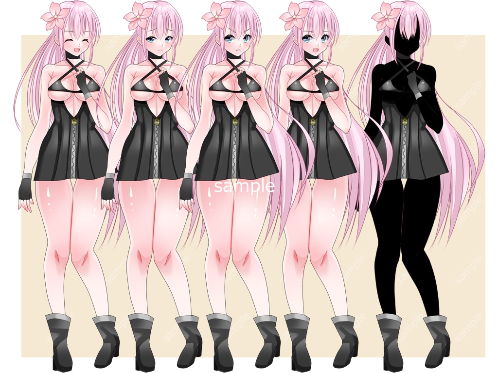 全身立ち絵素材・ファンタジー衣装021《エージェント・スパイ》