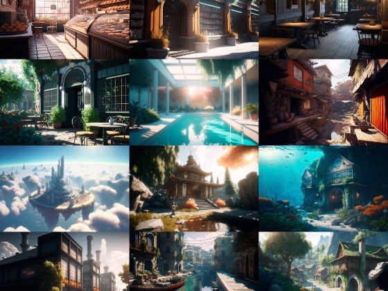 【超リアルな街や施設の背景】著作権フリーの高解像度画像(100枚)