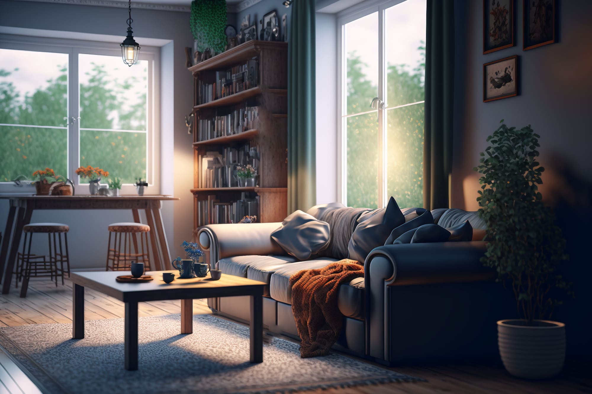 【超リアルな家や室内の背景】著作権フリーの高解像度画像(100枚)