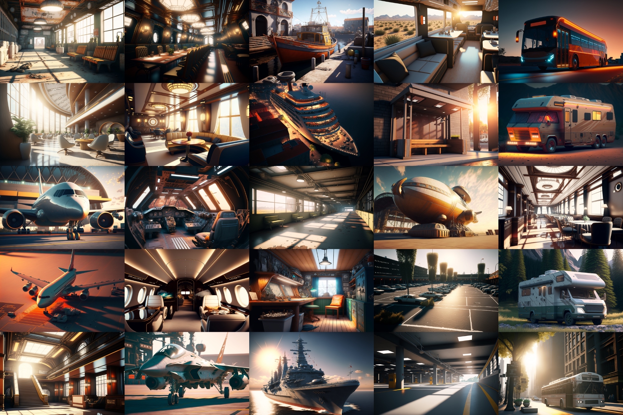 【超リアルな乗り物系の背景】著作権フリーの高解像度画像(100枚)