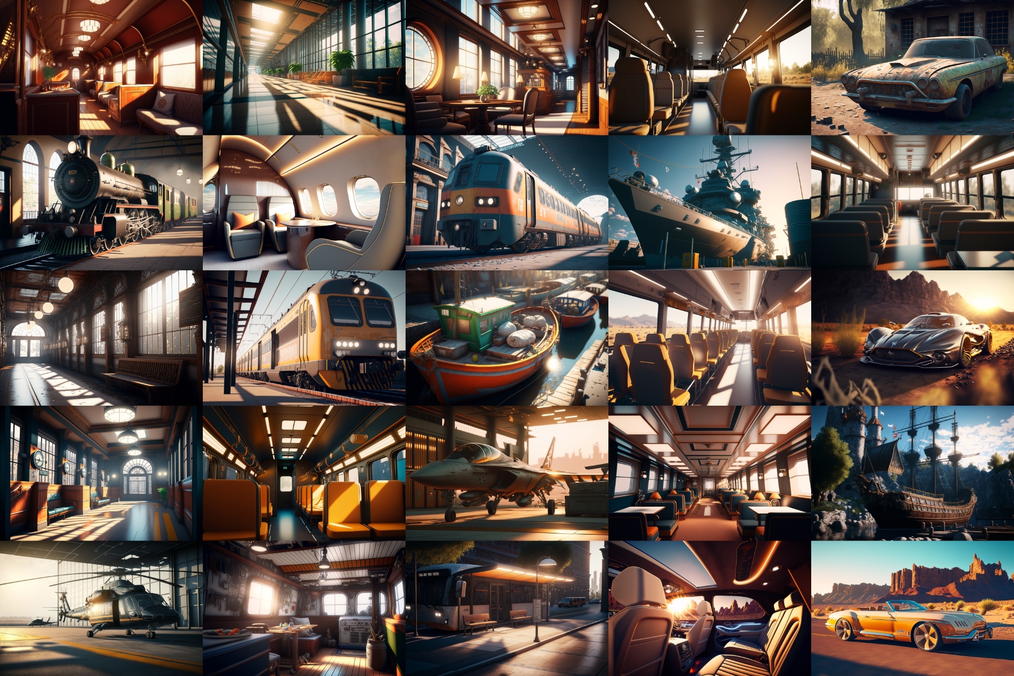 【超リアルな乗り物系の背景】著作権フリーの高解像度画像(100枚)