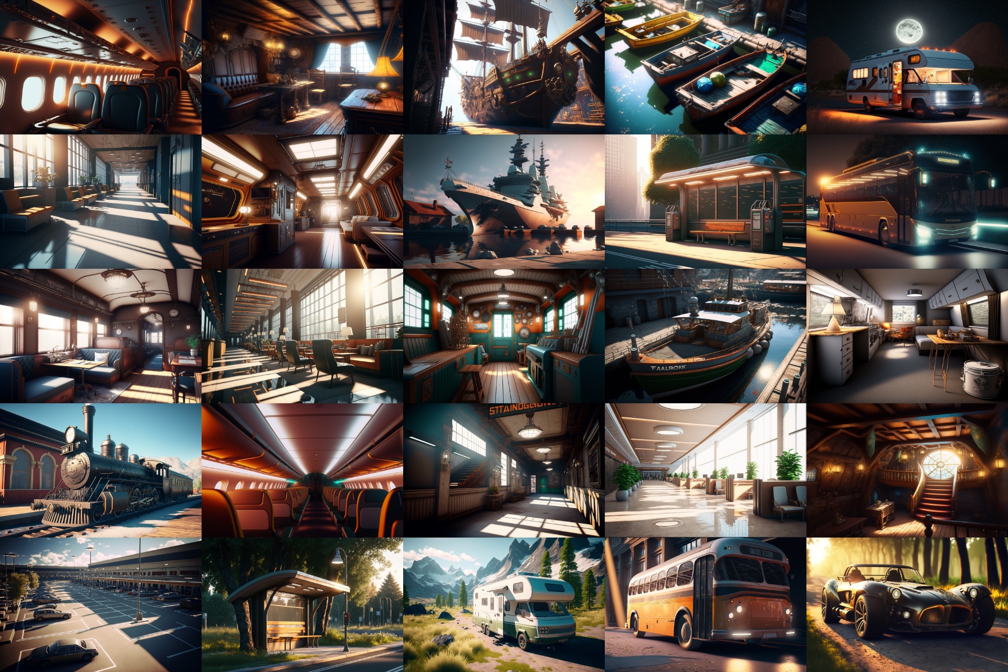 【超リアルな乗り物系の背景】著作権フリーの高解像度画像(100枚)