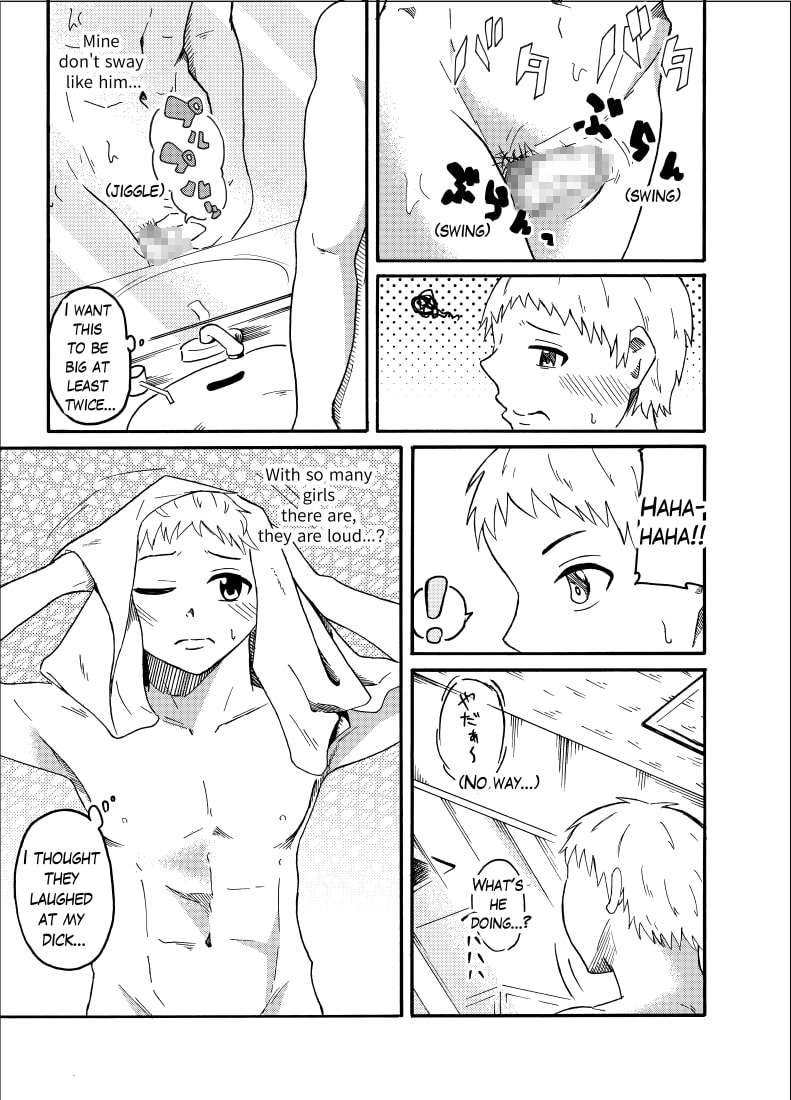 Peeking girls at boy's dressing room