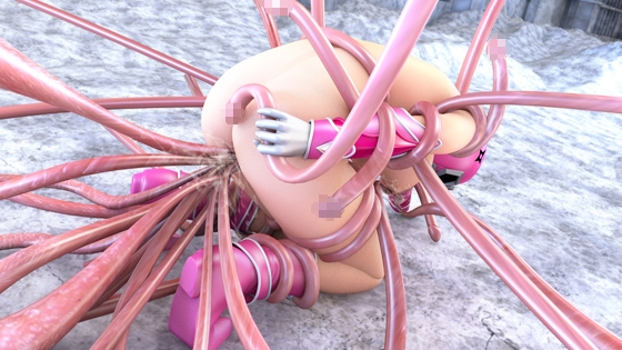 【戦隊マスク全裸凌辱】触手姦