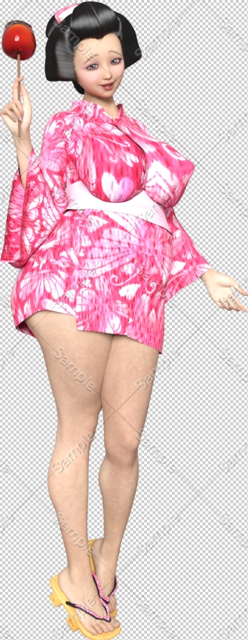 素材屋☆歌う宝石箱☆画像素材(町娘)