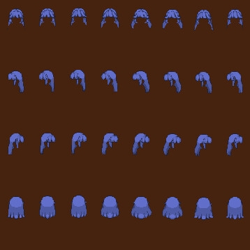 【ドット絵】女性の歩行雛形 64 Pro