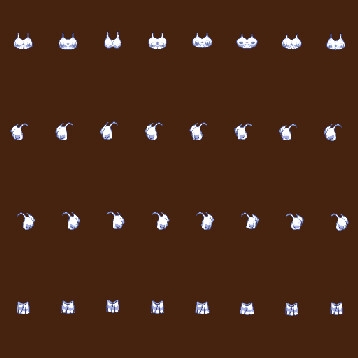 【ドット絵】女性の歩行雛形 64 Pro