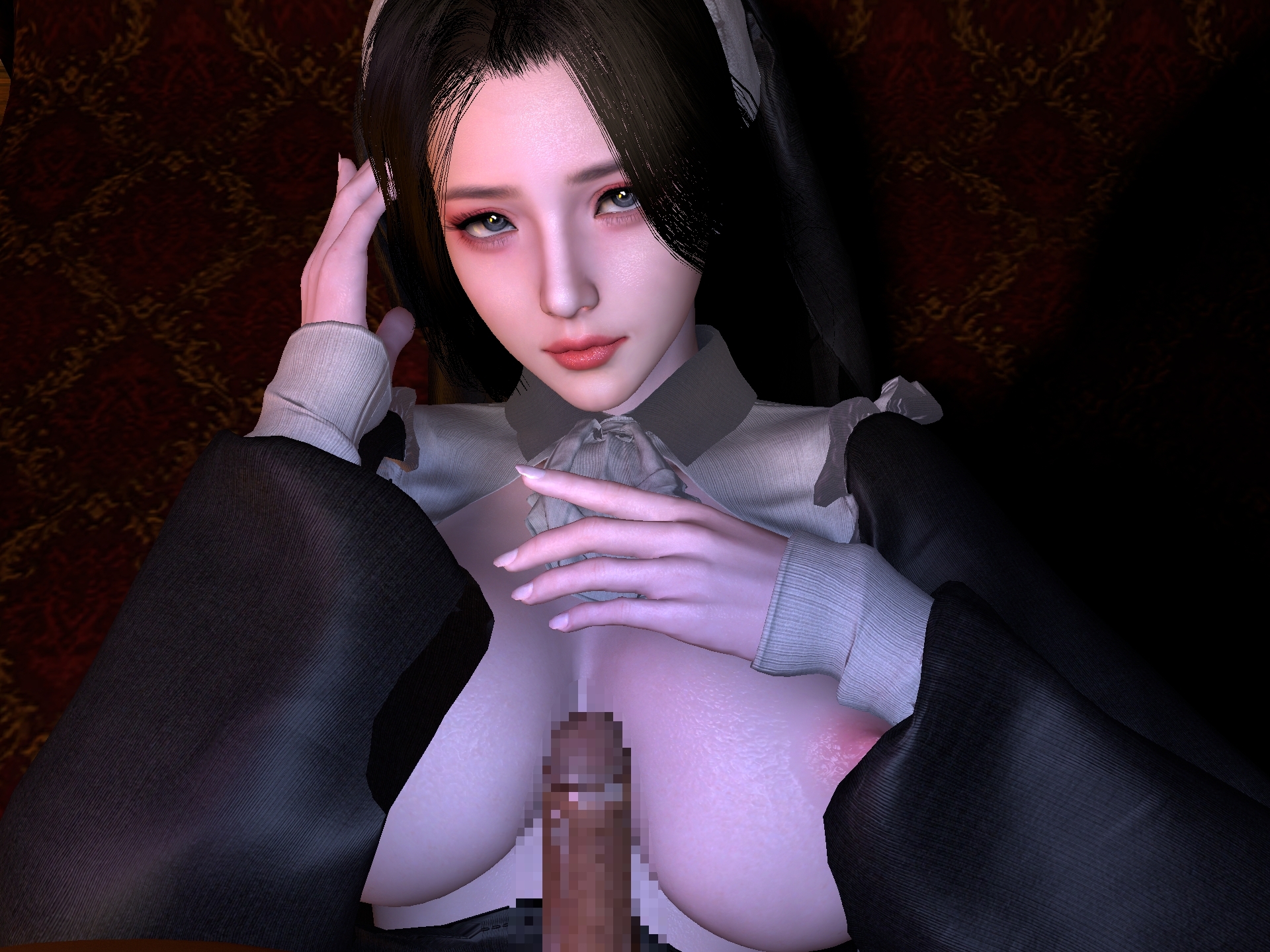 シスターに教会の小部屋へ連れ込まれて…… (VR)