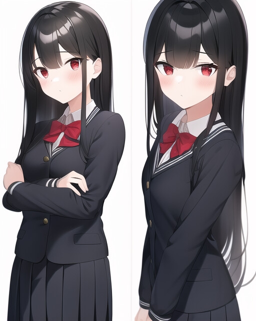 黒髪の黒髪子ちゃんエッチな画像集