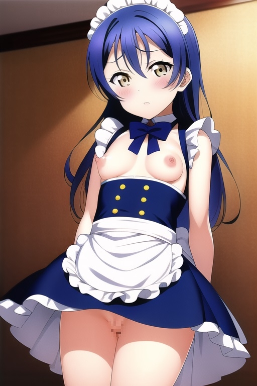 ラ○ライブ!CG集 園○海未(メイド) R-18あり