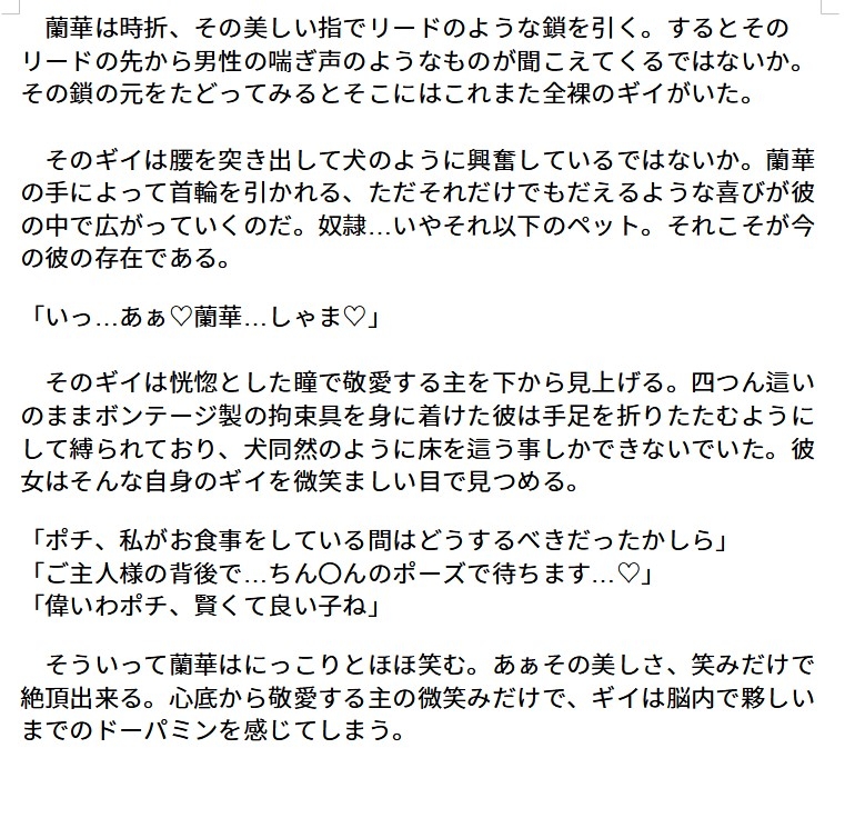 チャイナ娘上位者による人権剥奪、マゾ男家畜化世界
