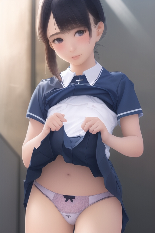 スカートめくってと頼んでみた