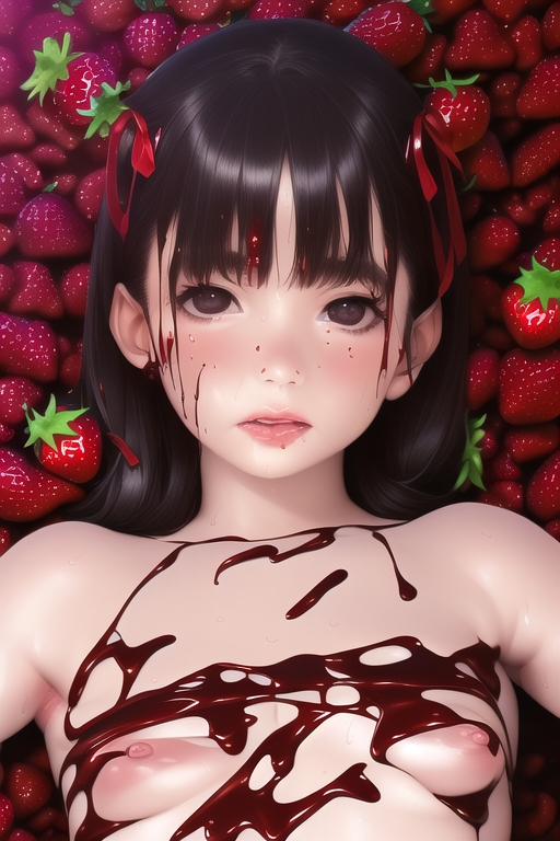 チョコまみれの美少女たち