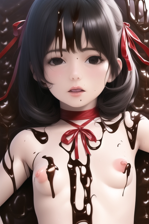 チョコまみれの美少女たち