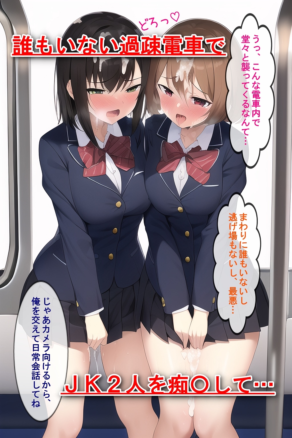 JK2人同時痴〇!～中出し後にトークテーマ決めて会話させてみた～