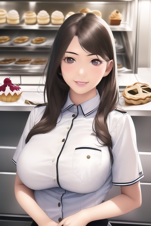 働く女性のおっぱい露出