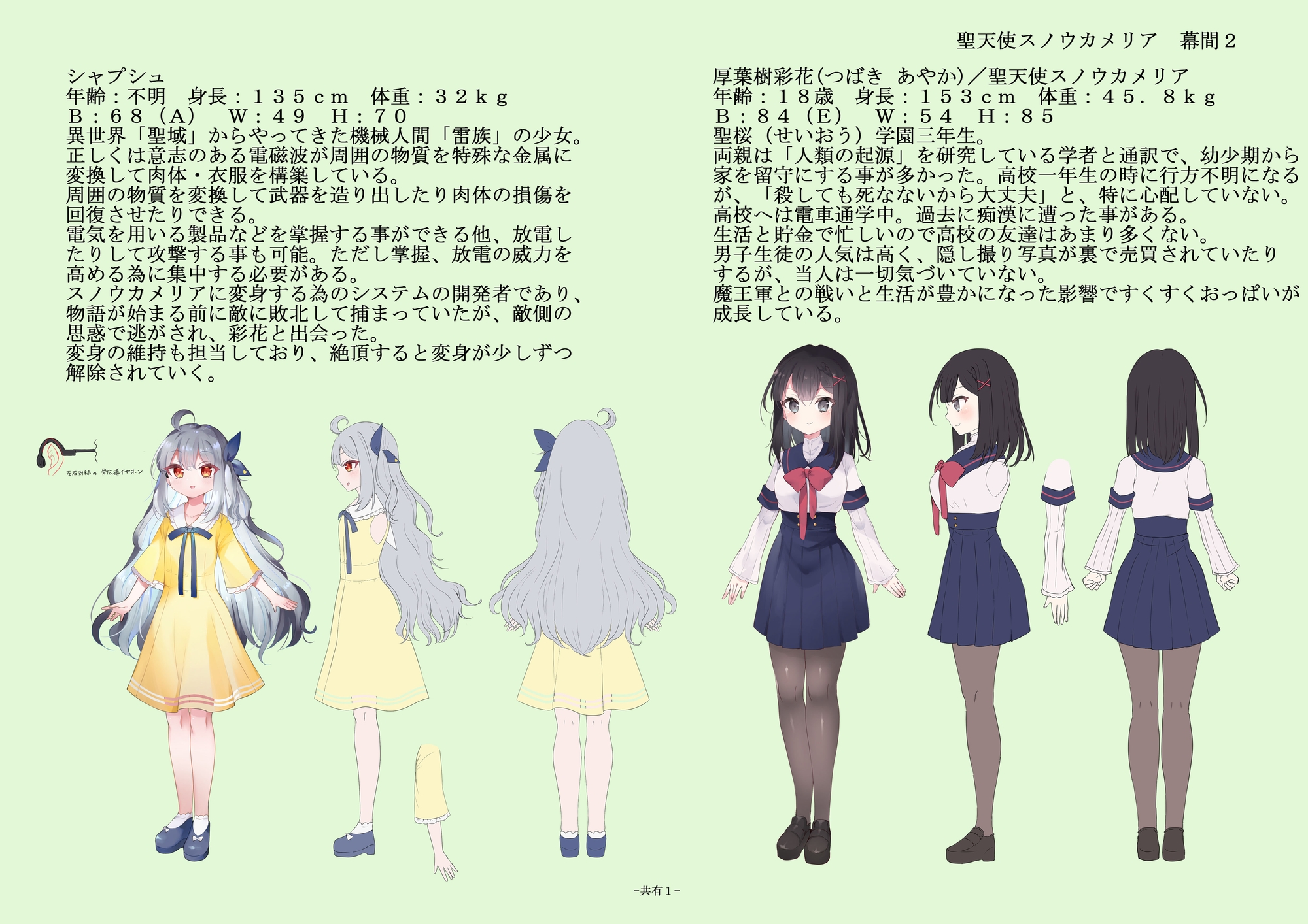 聖天使スノウカメリア 幕間2「彩花のスライムマッサージ」「絶対服従メイド、シャプシュ」