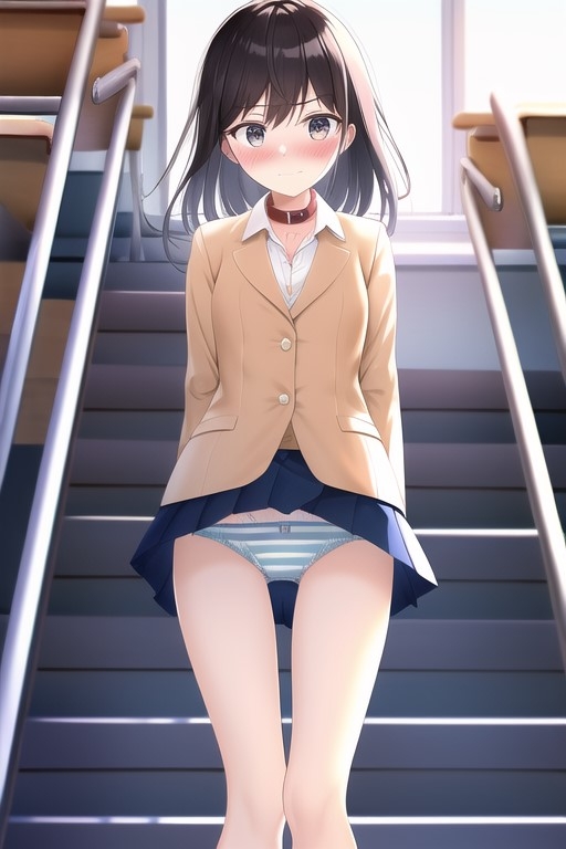 制服スカートぱんちら!たっぷりボリューム100枚越え!恥じらい顔、悪戯顔など多数の表情を内包!