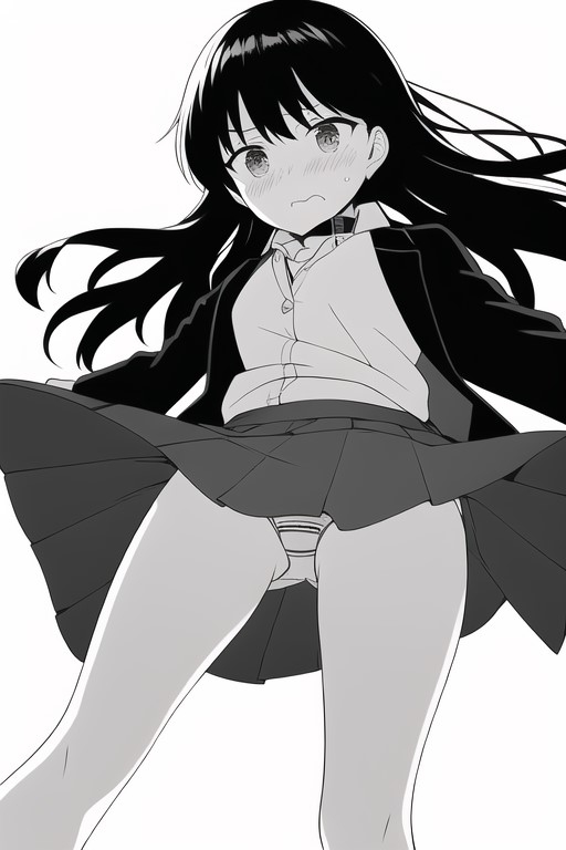 制服スカートぱんちら!たっぷりボリューム100枚越え!恥じらい顔、悪戯顔など多数の表情を内包!