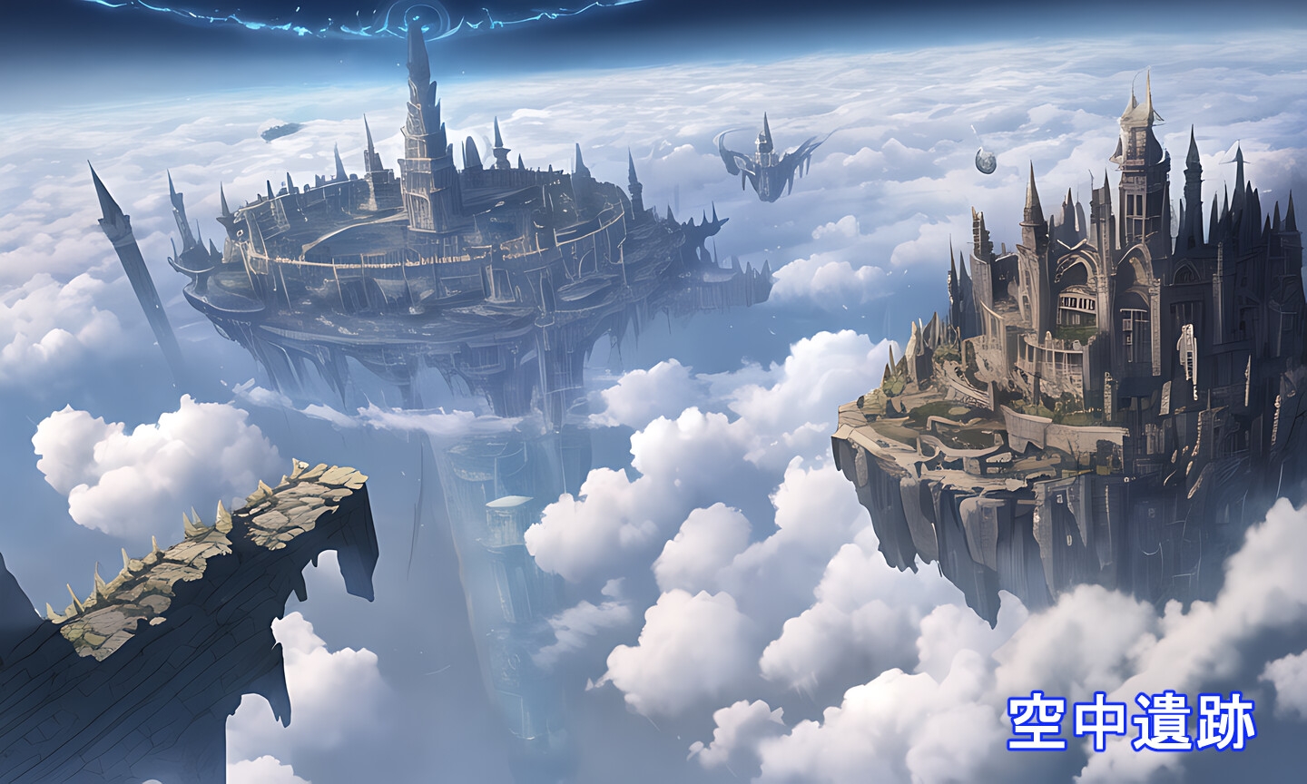 異世界イラスト素材 「空中遺跡」
