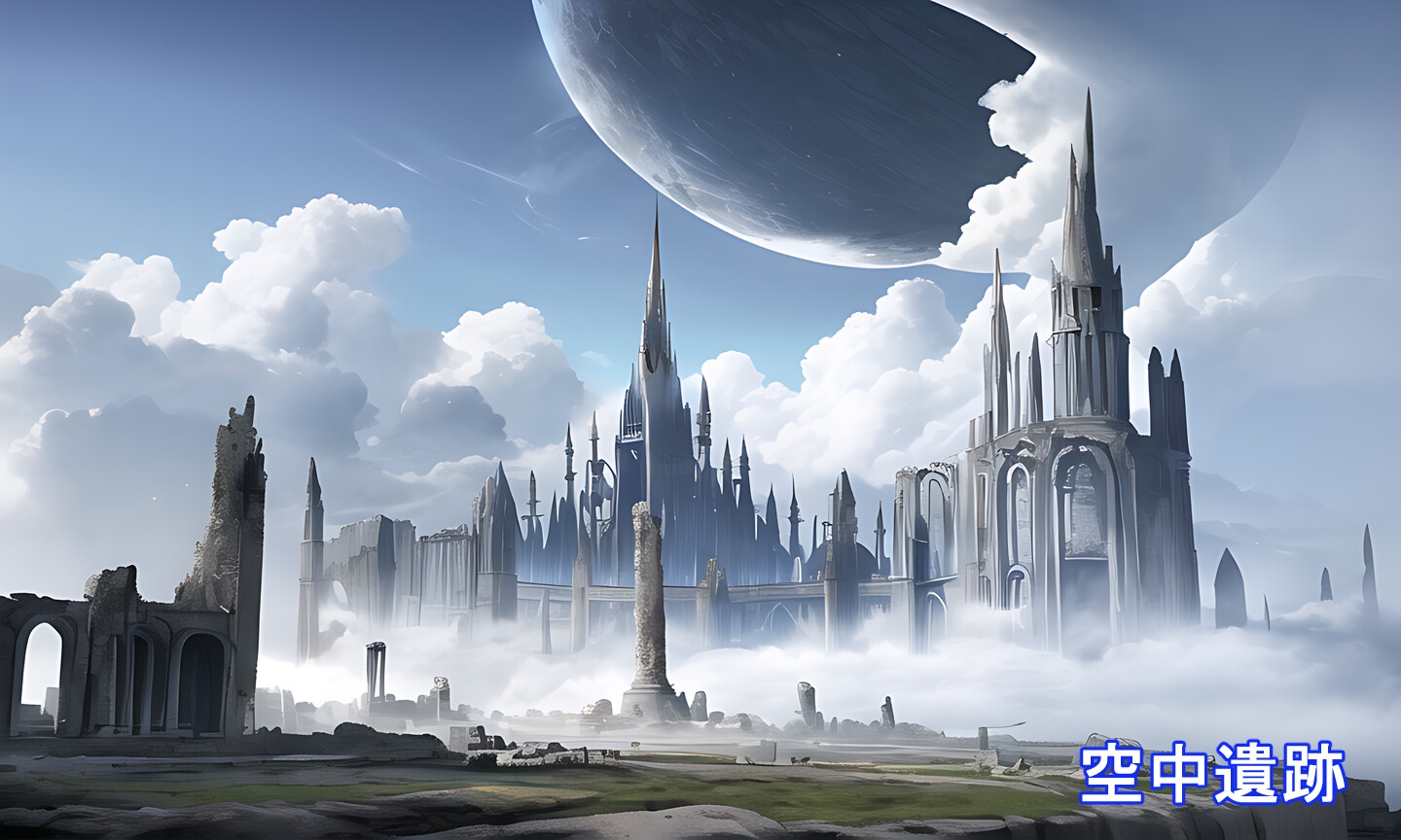 異世界イラスト素材 「空中遺跡」