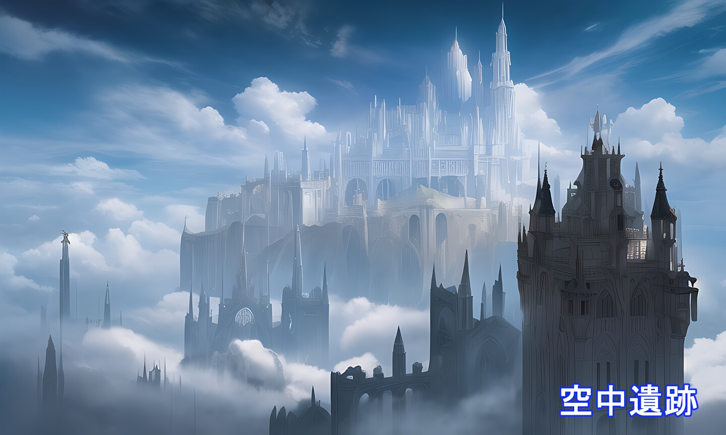 異世界イラスト素材 「空中遺跡」