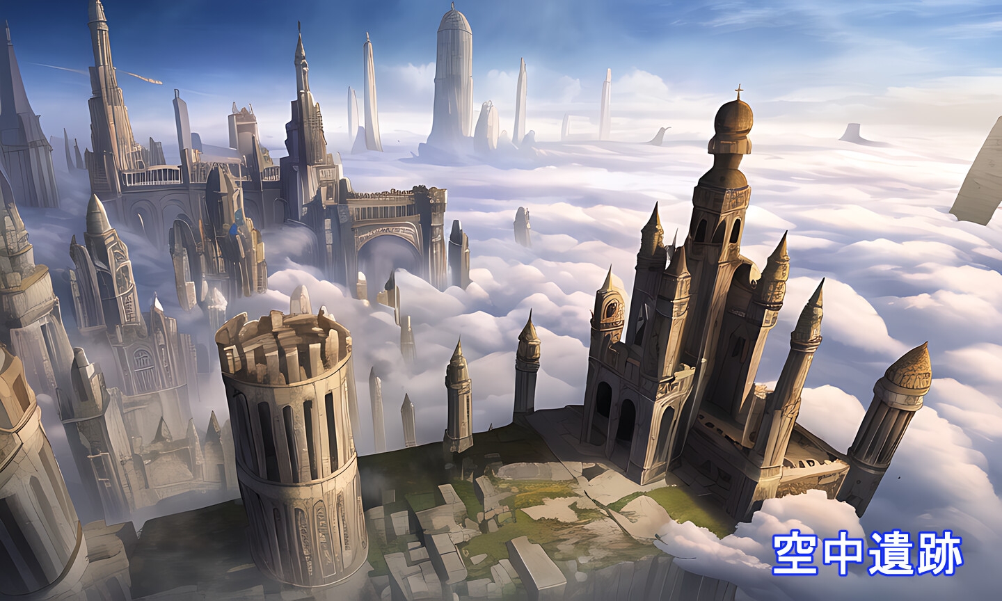 異世界イラスト素材 「空中遺跡」