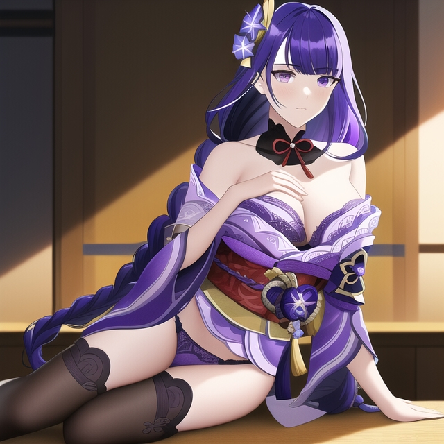 青髪ロング美女将軍CG集