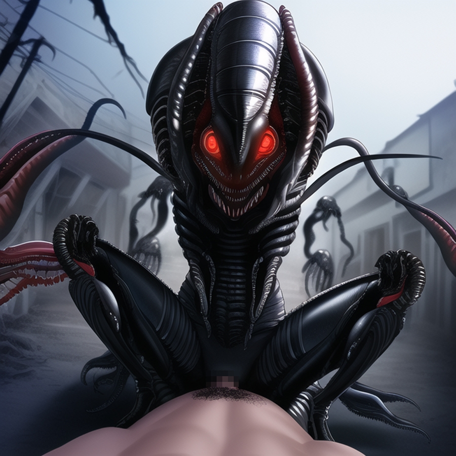 滅んだ世界で異形の雌と繁殖子作りするCG集