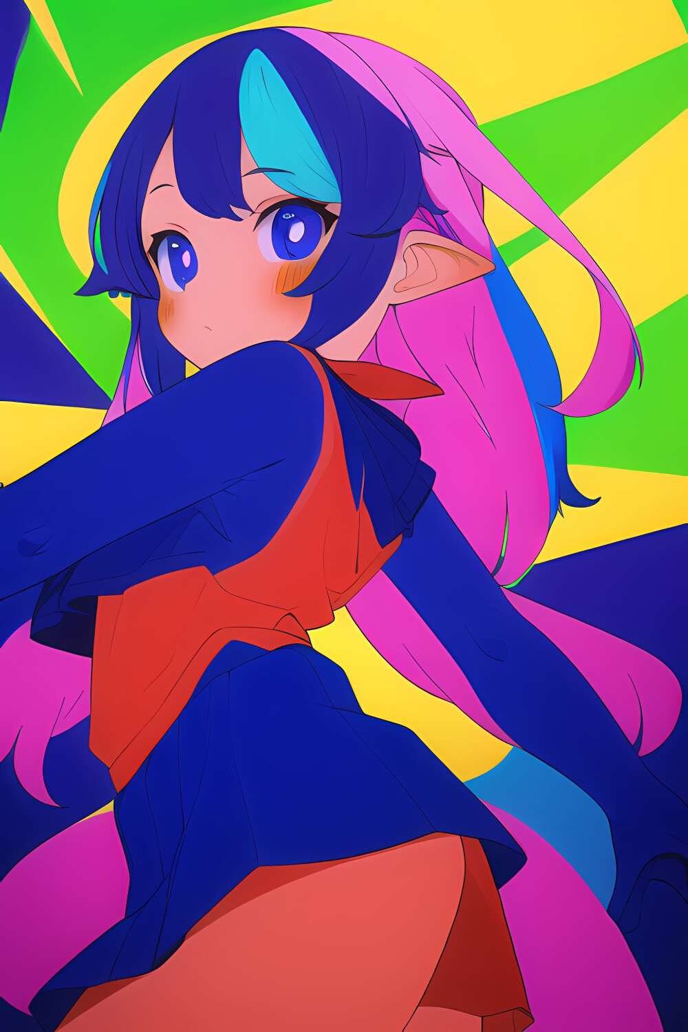 【AI画集・呪文付き作例】虹色