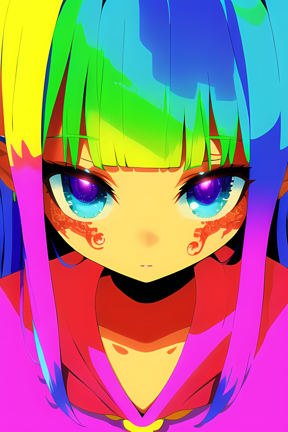 【AI画集・呪文付き作例】虹色