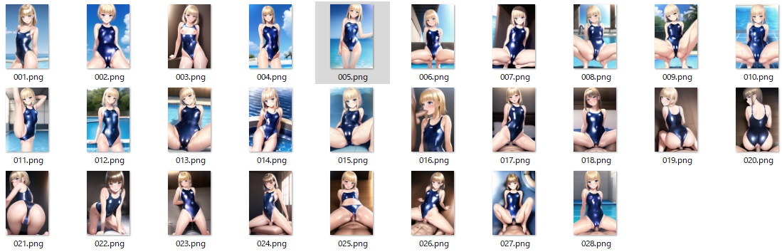 光沢スク水っ娘画像集