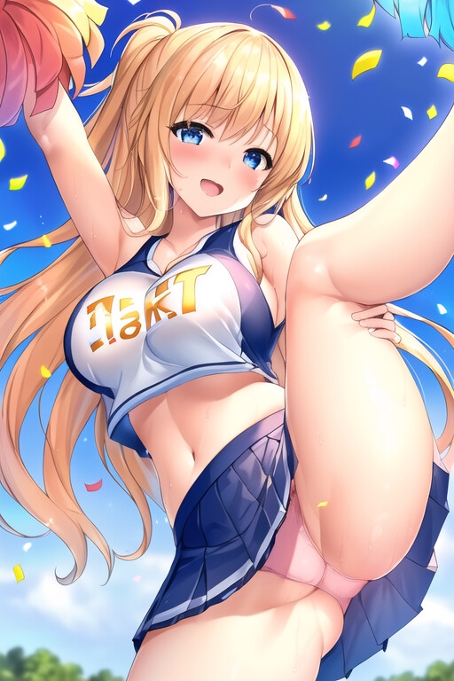 えちえちチアガールちゃんの脚上げパンチラ集