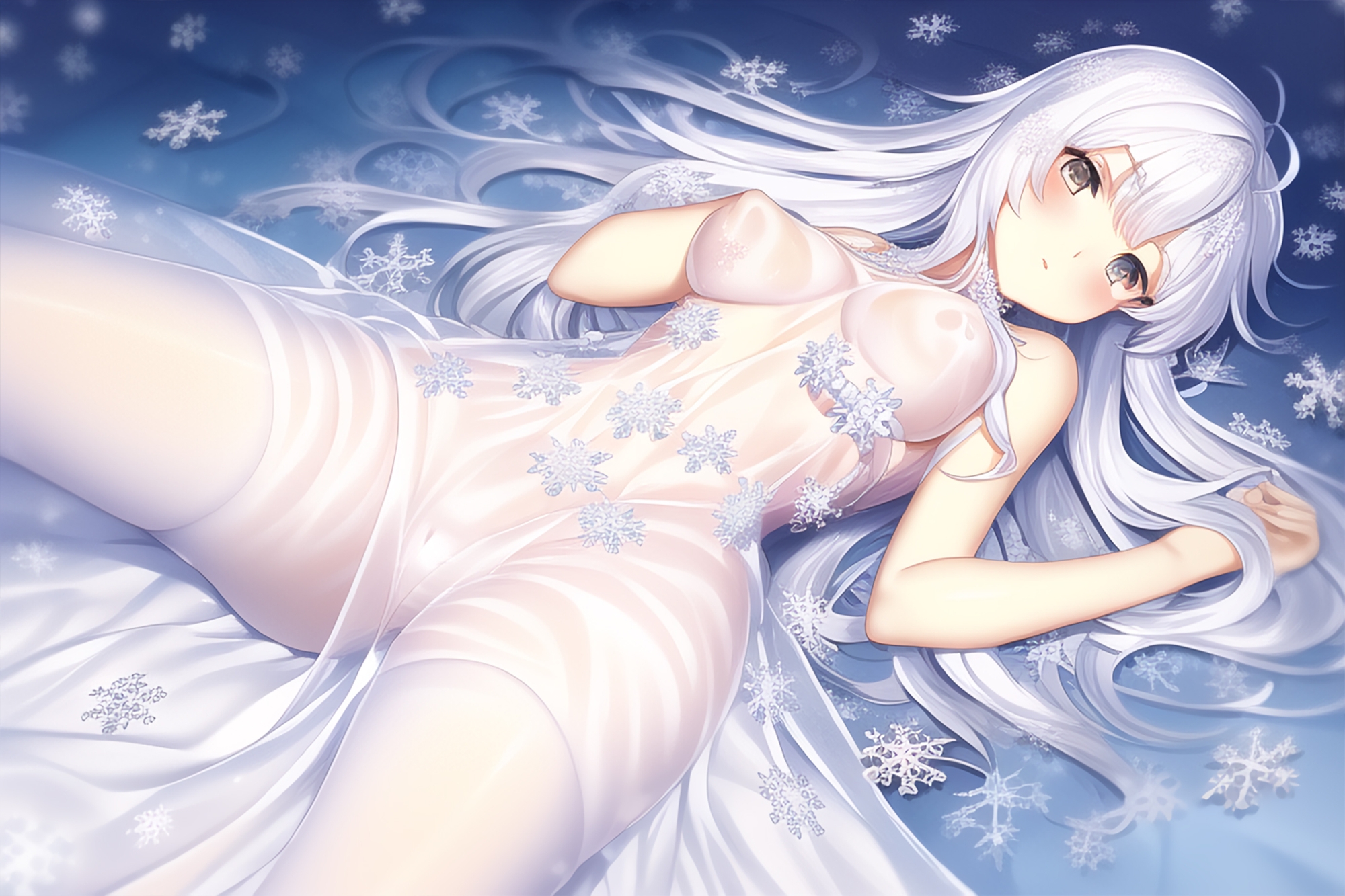 純白少女 寒空に舞う雪の精