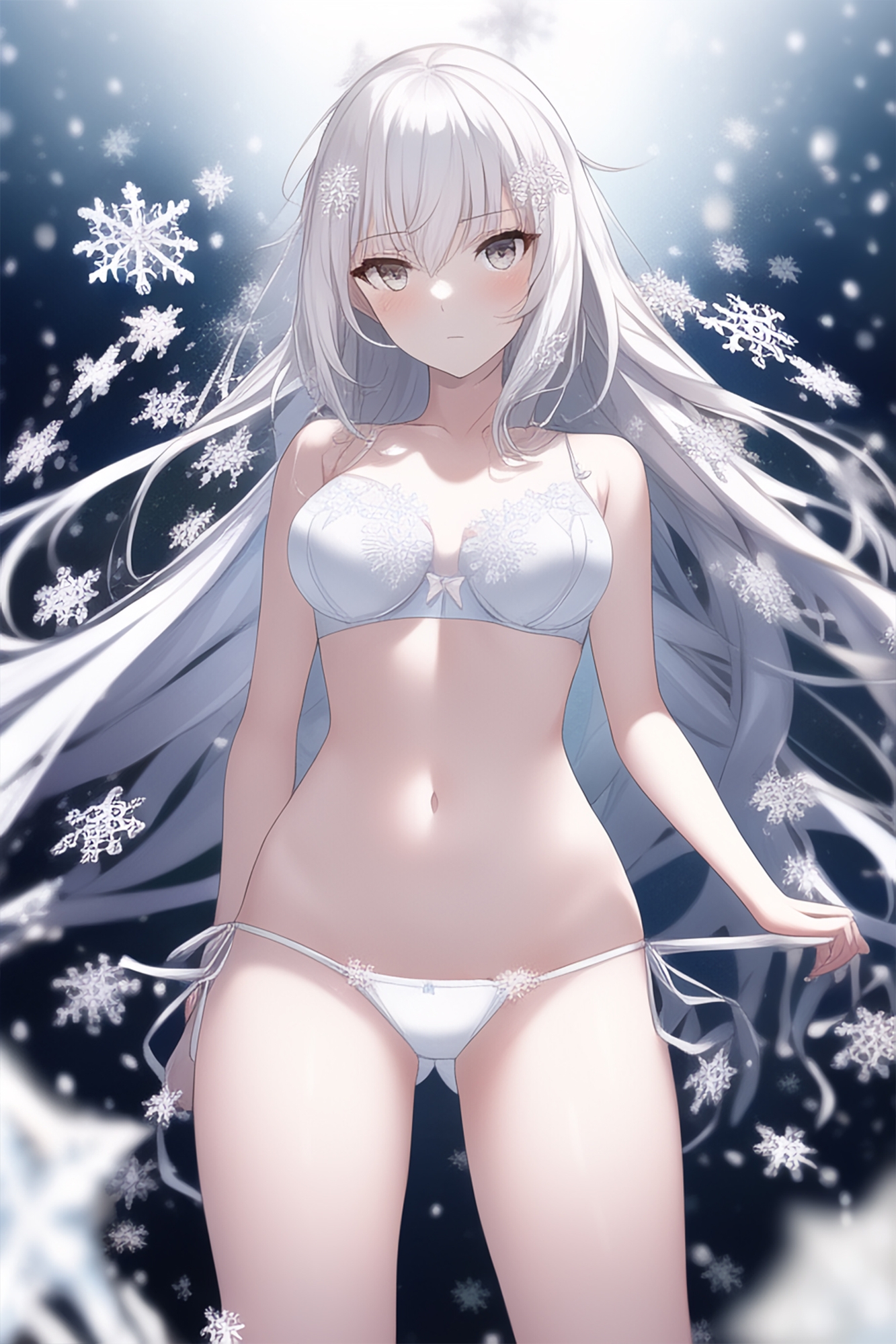 純白少女 寒空に舞う雪の精