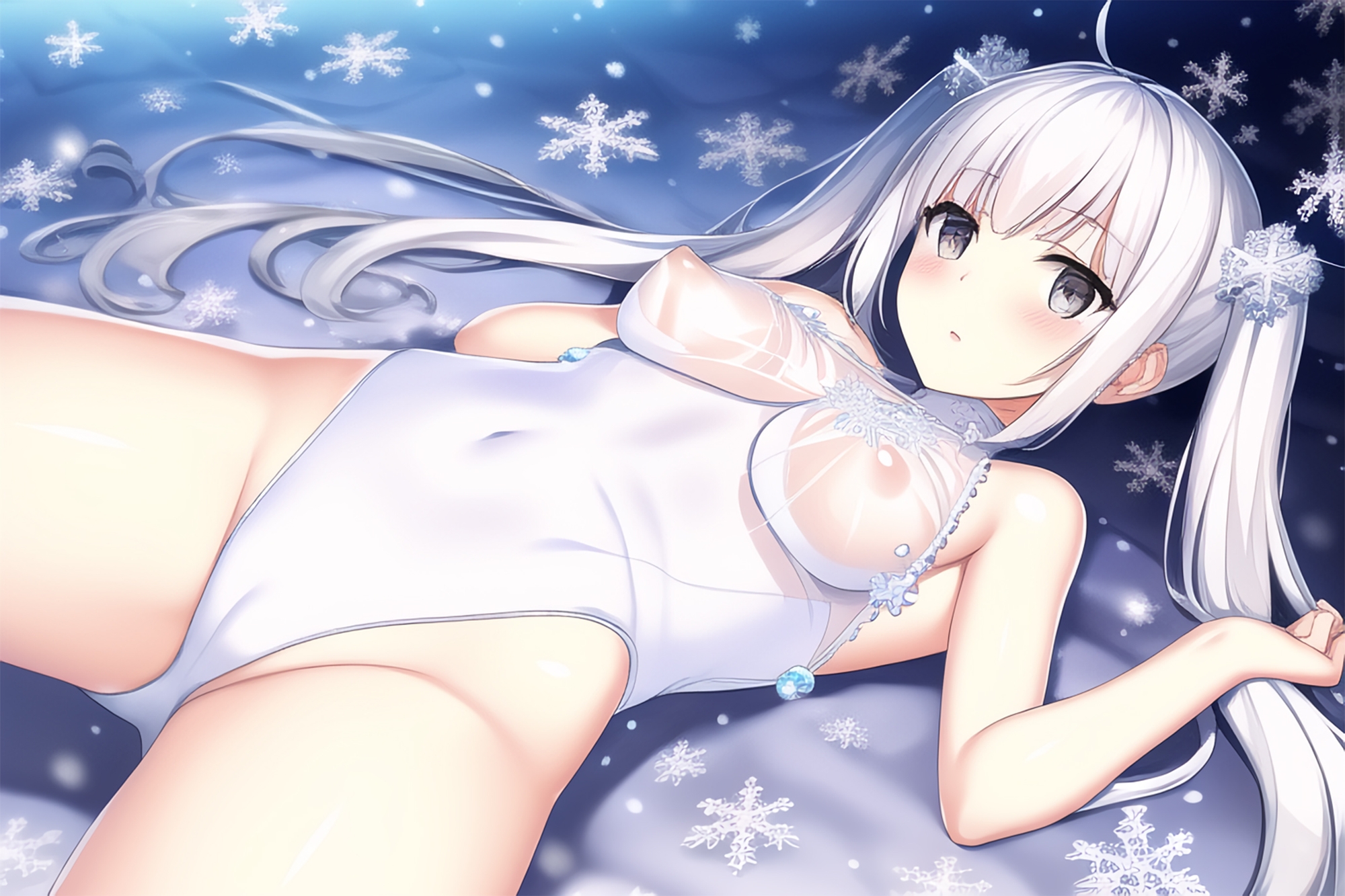 純白少女 寒空に舞う雪の精