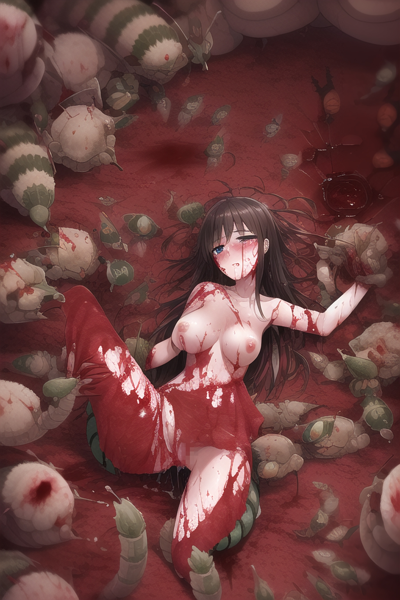 蟲に喰われる少女たち【蟲姦イラスト 残虐編】