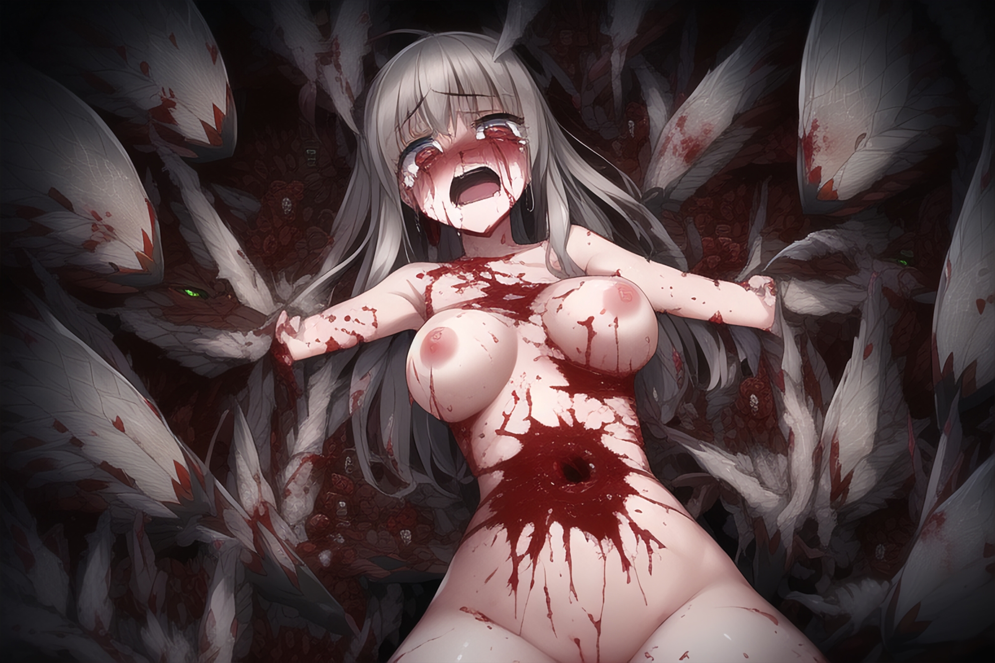 蟲に喰われる少女たち【蟲姦イラスト 残虐編】