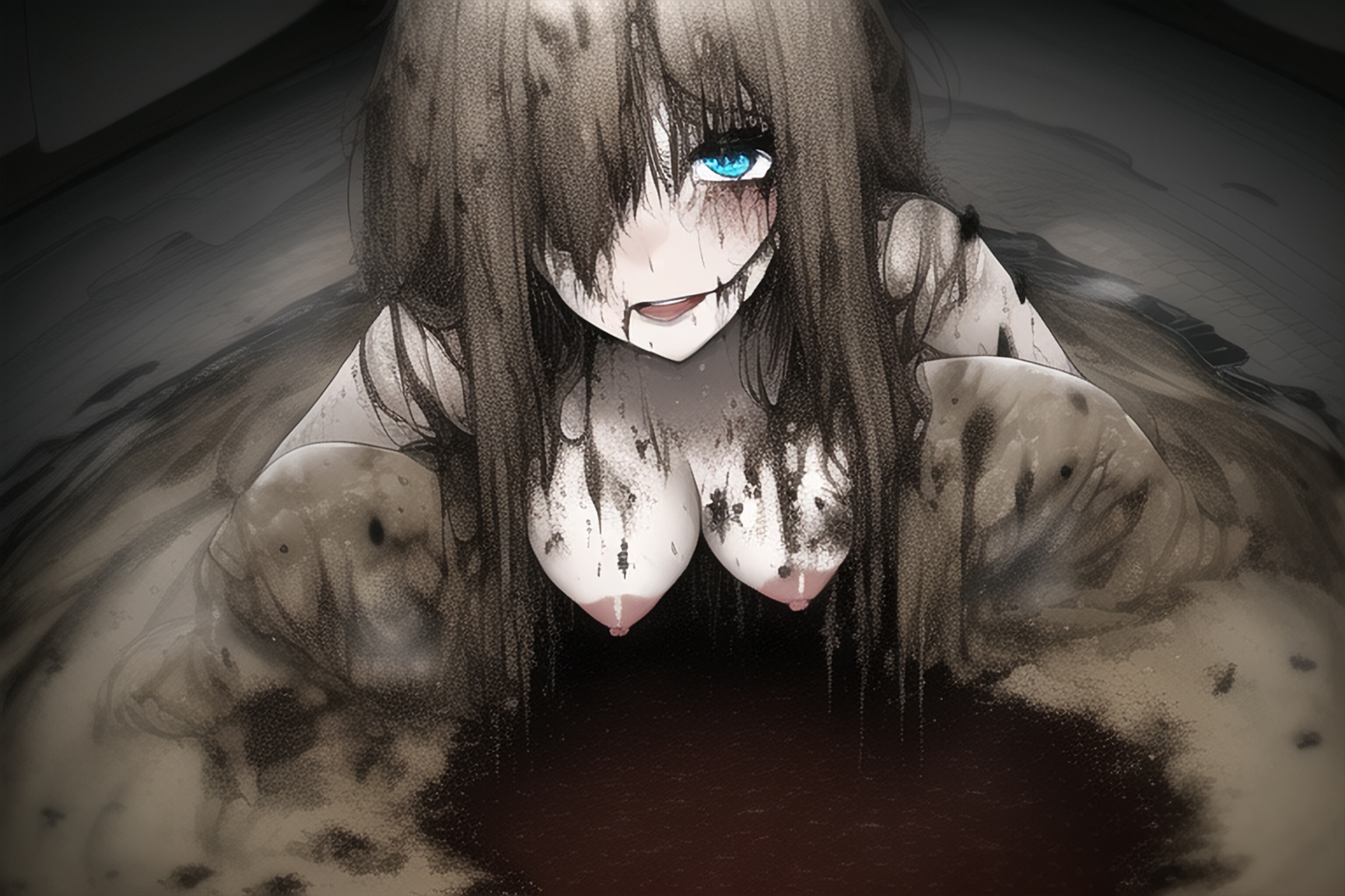 ヘドロに塗れた少女たち【イラスト50枚】