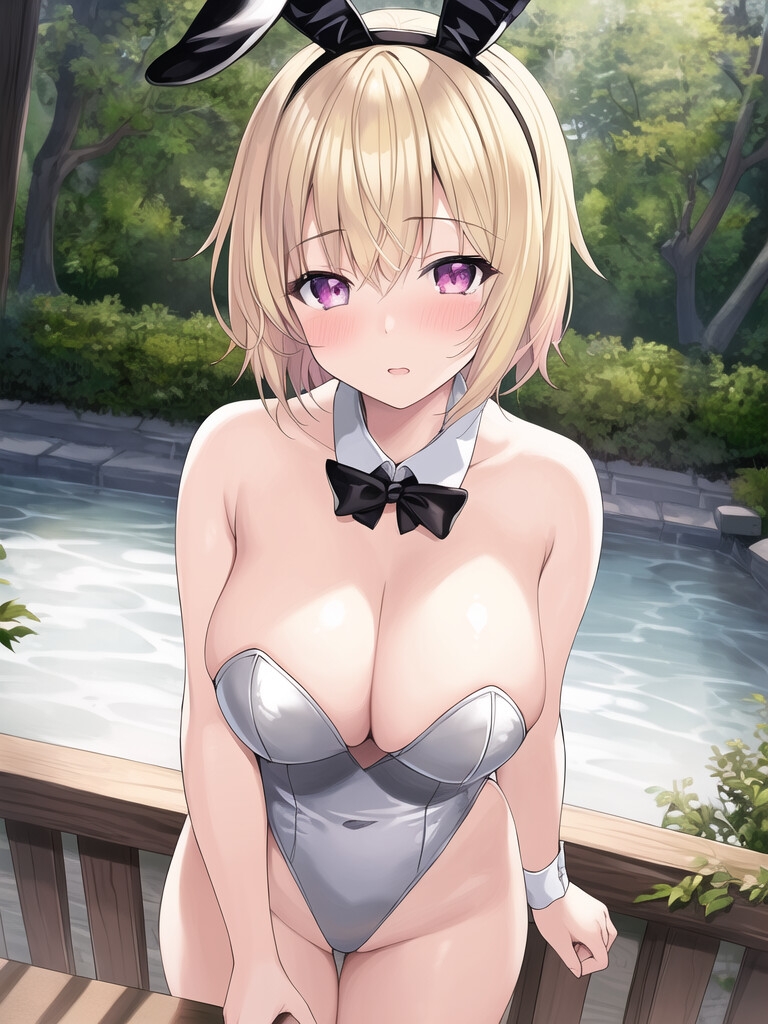 幼馴染の金髪ギャルとバニーガール撮影会