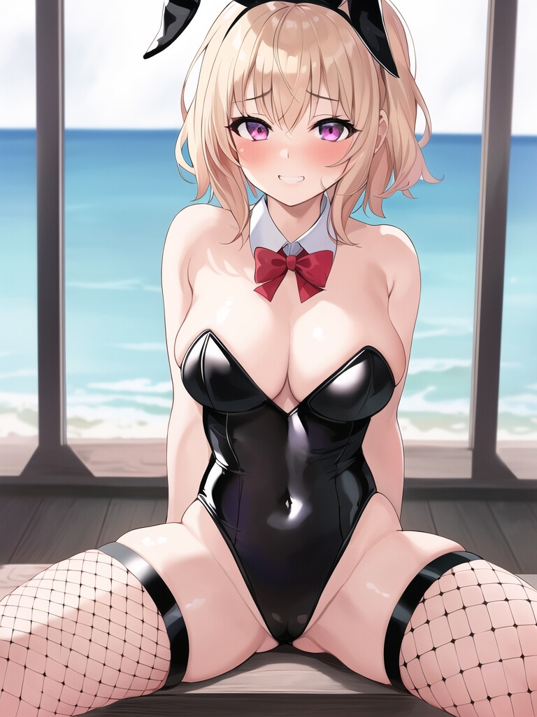 幼馴染の金髪ギャルとバニーガール撮影会