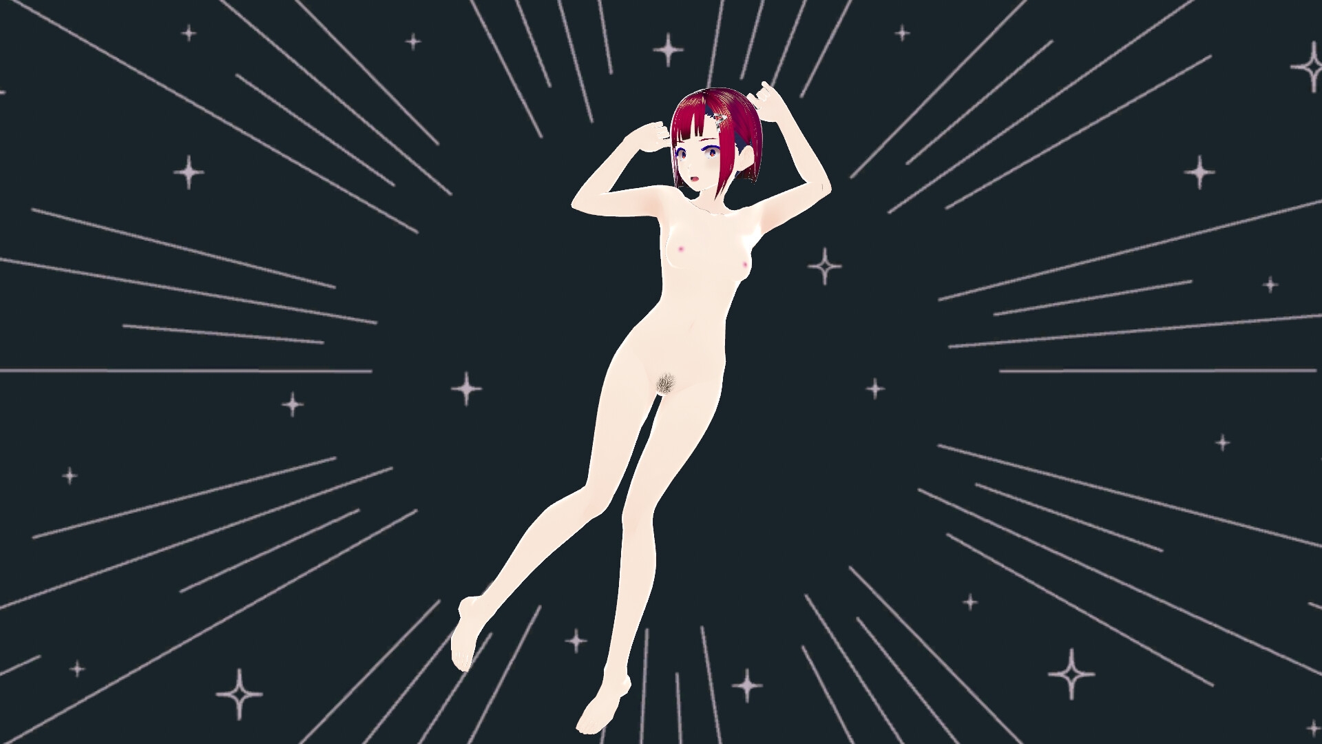【VRoidファイル】【R18素体】赤い髪の女の子
