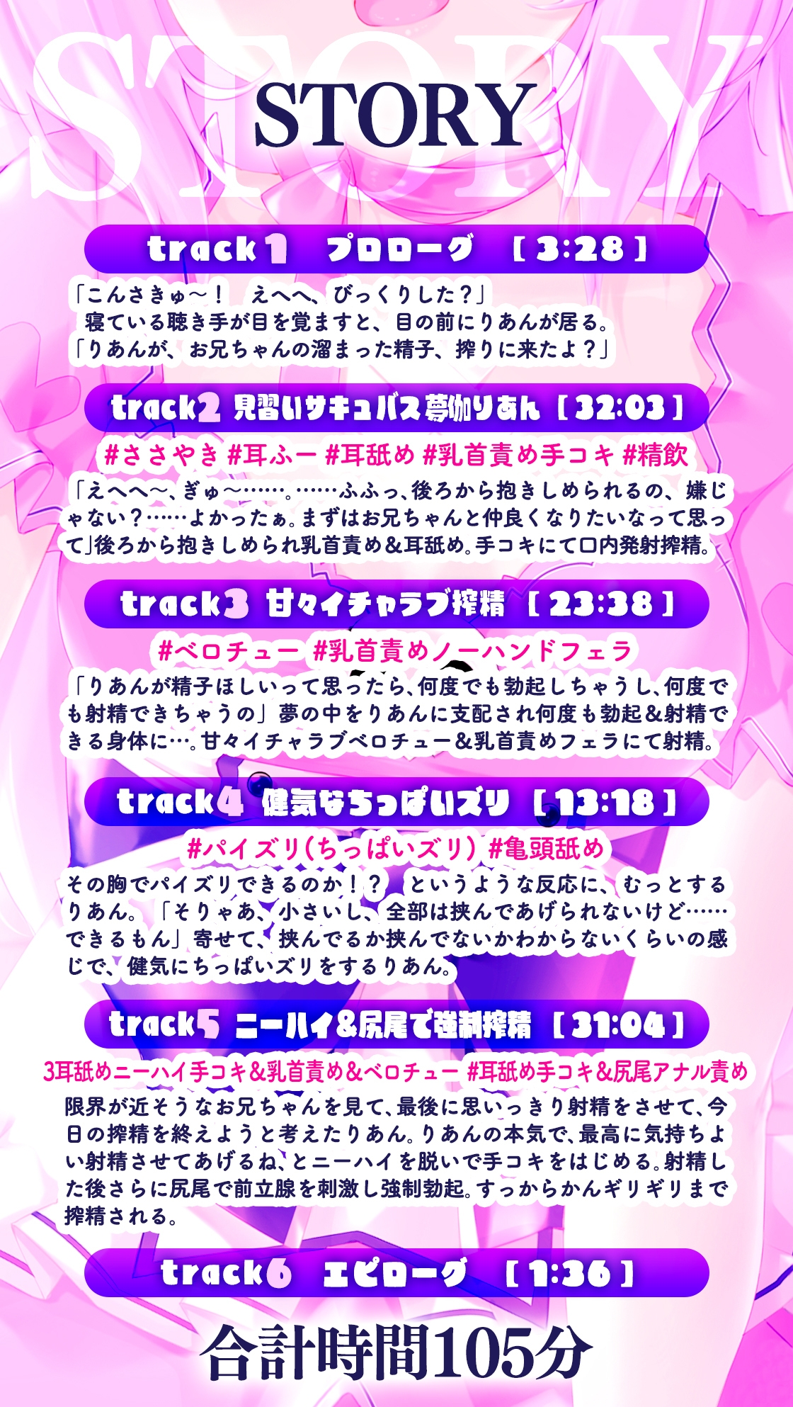 【期間限定550円/KU100使用】見習いサキュバスのいちゃらぶ耳舐めご奉仕 ～お兄ちゃんの精子、いっぱいちょうだい?～【処女作】